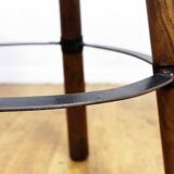 High stool in solid wood