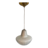 Glass and brass pendant light