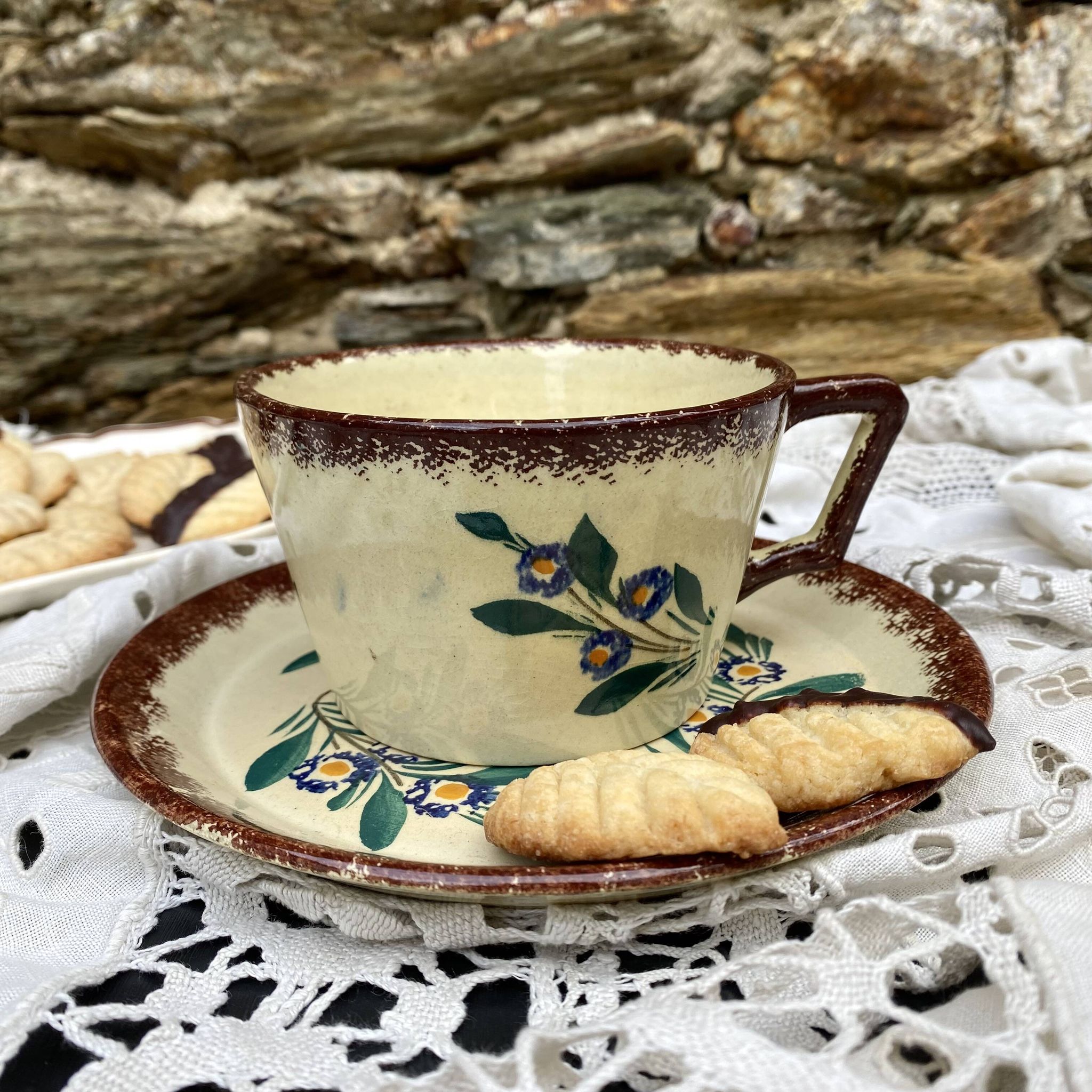 Henriot Quimper teacup and saucer