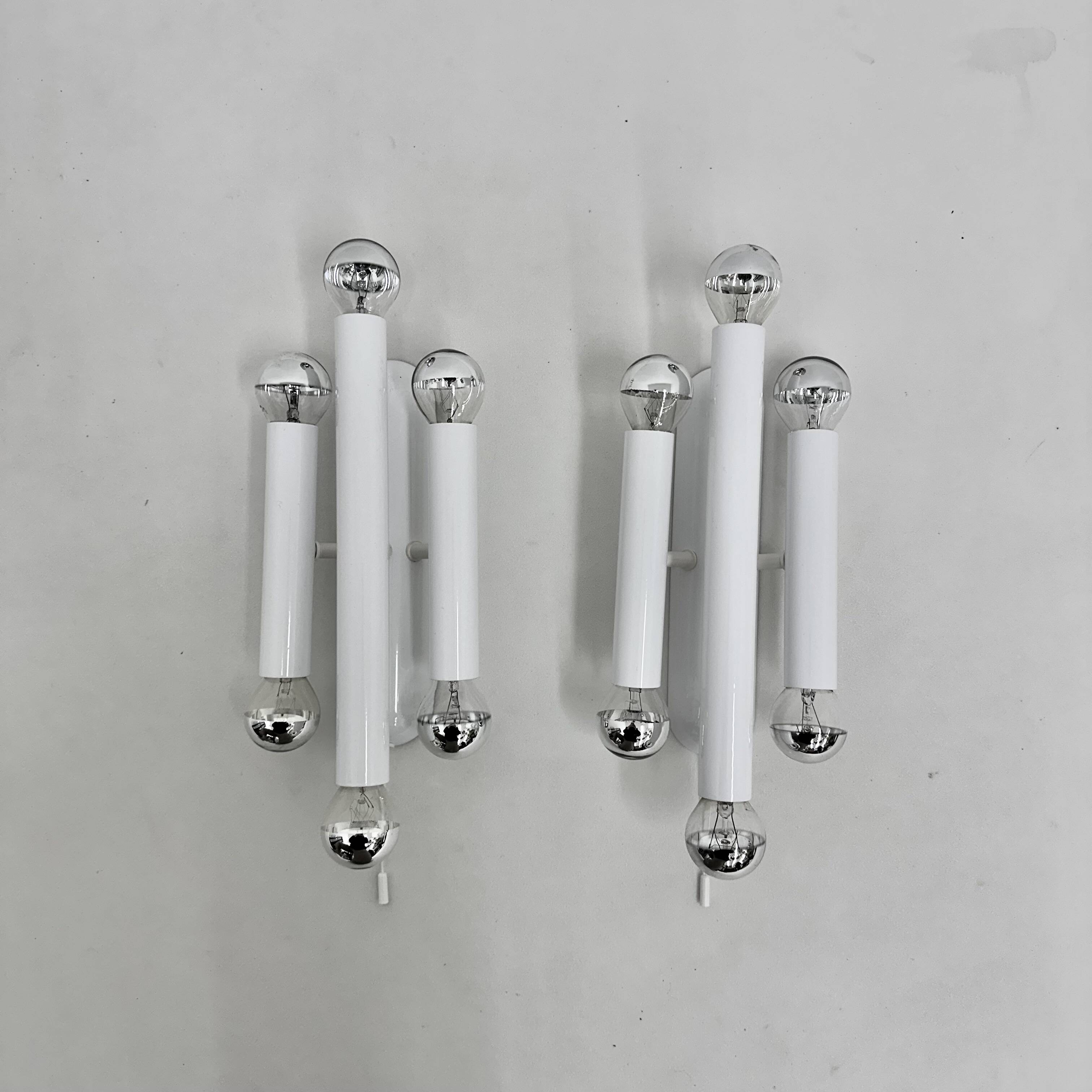 Set of 2 Hufnagel leuchten wall lamps sconce , 1970s