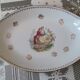 Diamond dish in Limoges porcelain decoration gallant scene