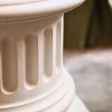 Antique plaster pedestal column