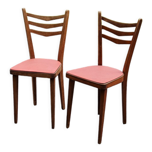paire de chaises vintage - rouge