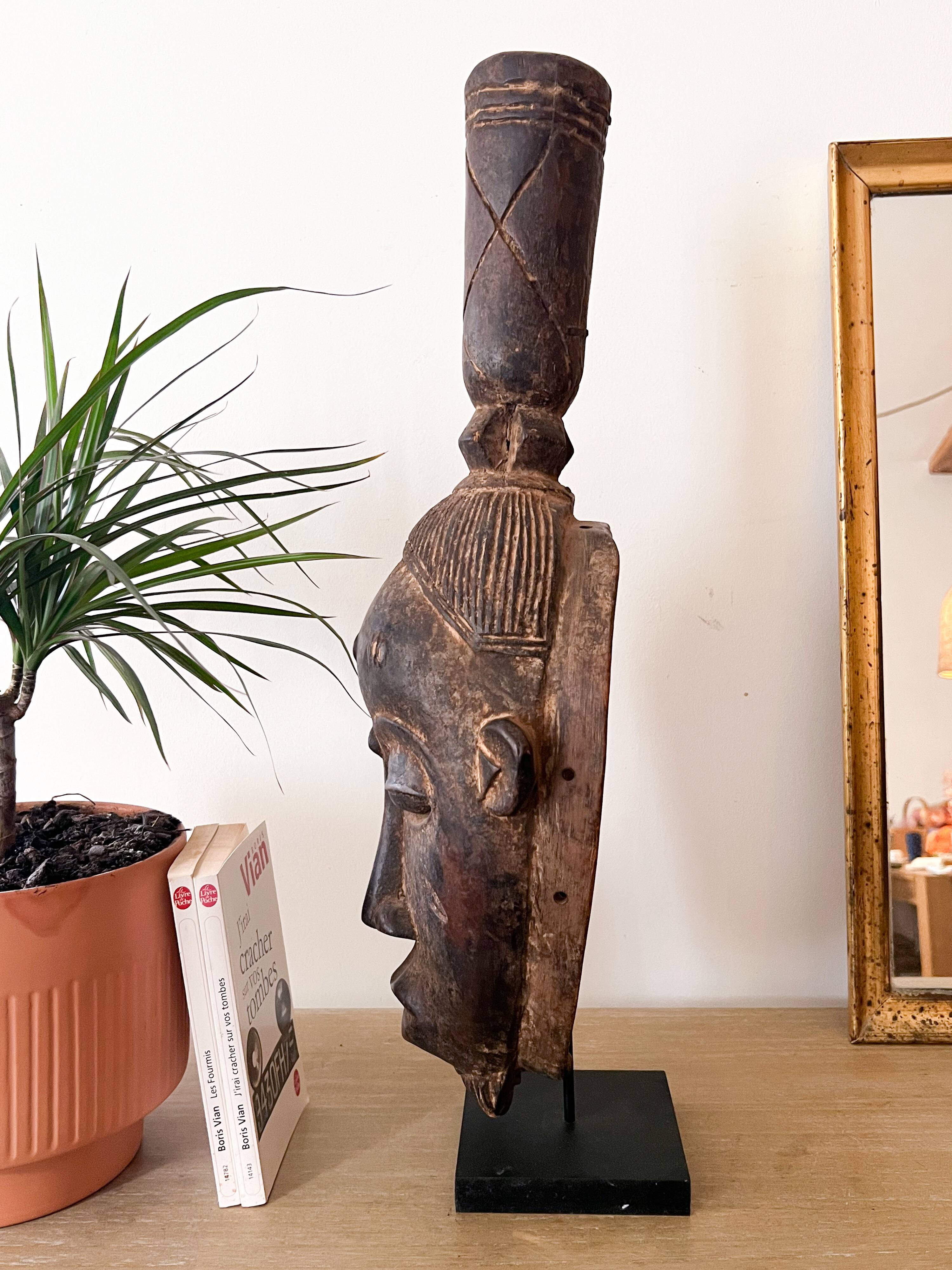 Wooden Yaouré mask (Ivory Coast)