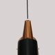 Danish Modern Copper / black  design lamp - 1960s Style