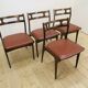 Dining room set in rosewood with table and 4 chairs, 1960s.