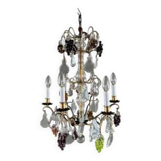 Crystal Chandelier with Tassels, Early 20th Century