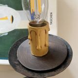 Wrought iron wall lights.