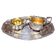 Antique Tea Set 4 Part English Silver Serving Tray, gild Home Decorative Objects