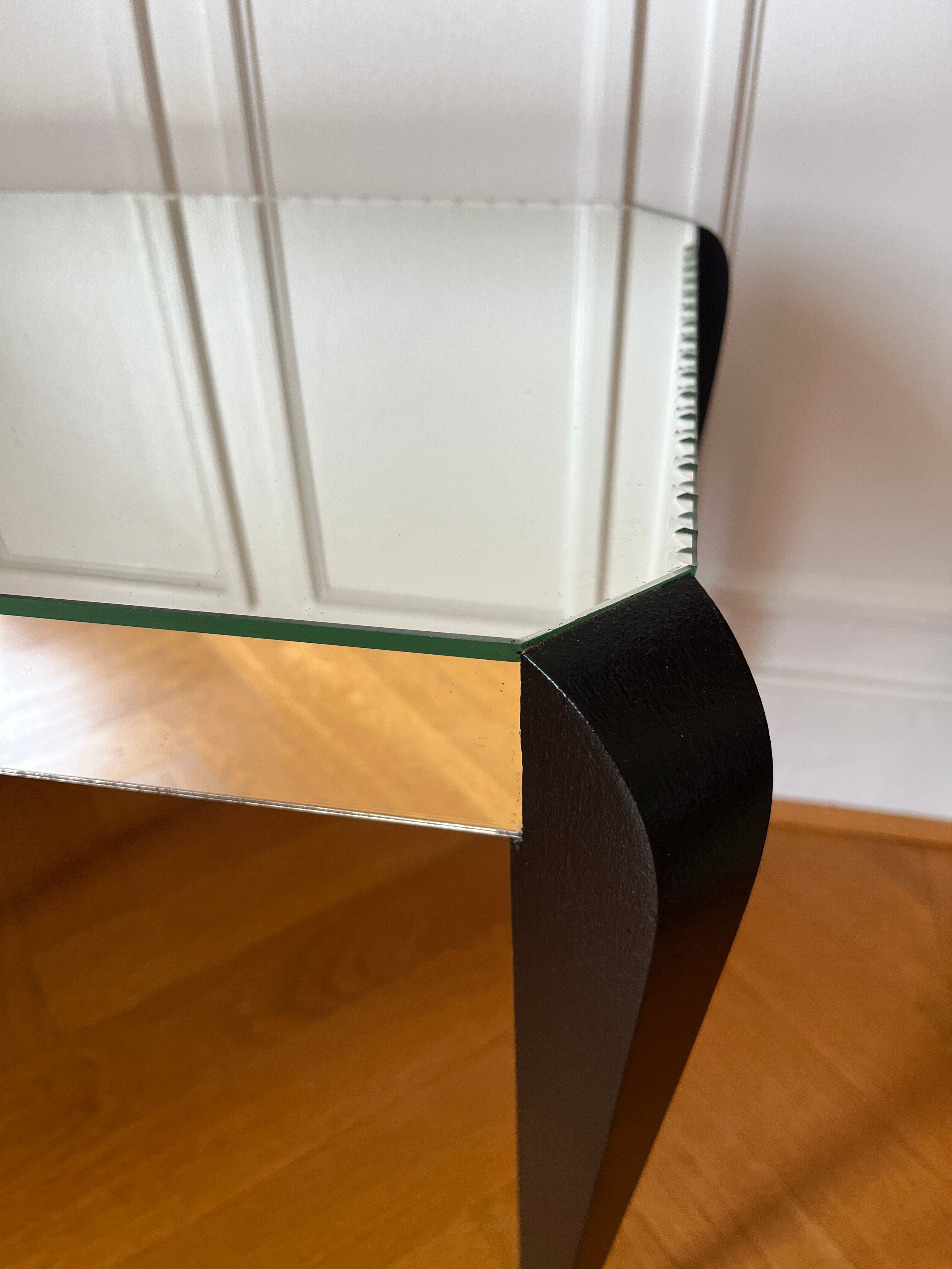 Table basse miroir années 40/50 Art Déco