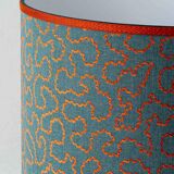 XXL Mid-Century Modern grey and orange ceramic table lamp Carstens Tönnieshof