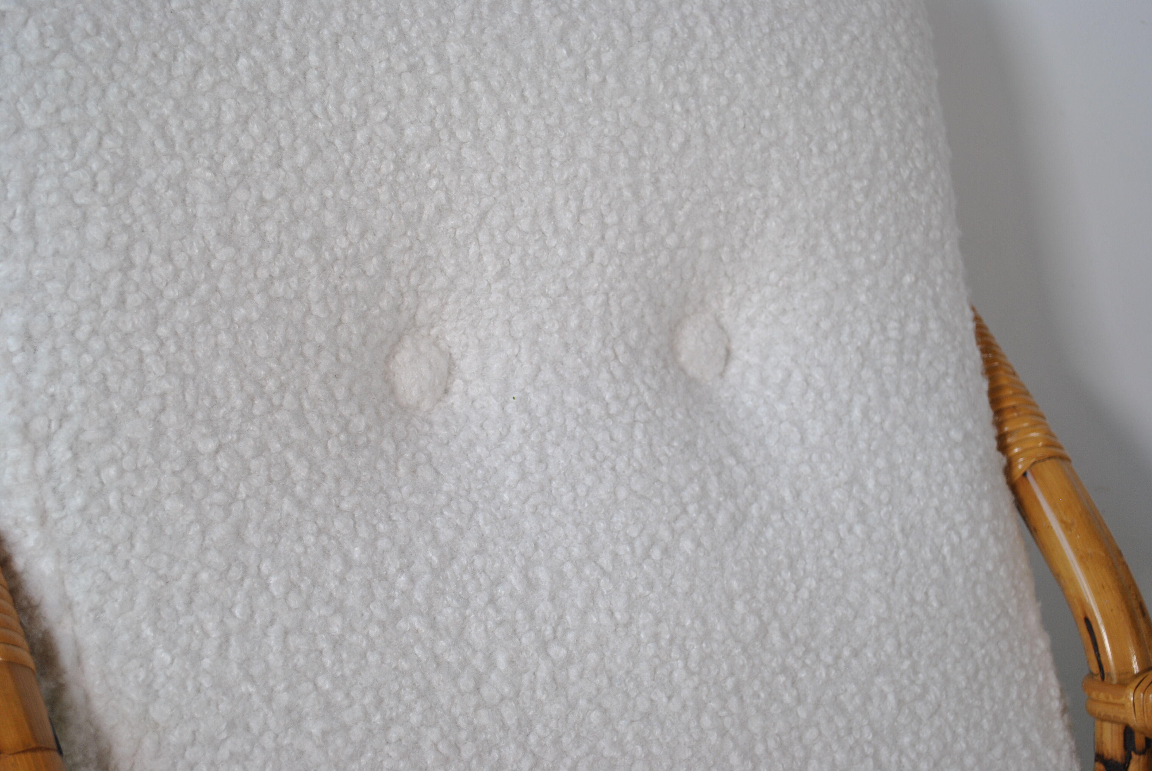 Bamboo armchair rattan buckle 1970