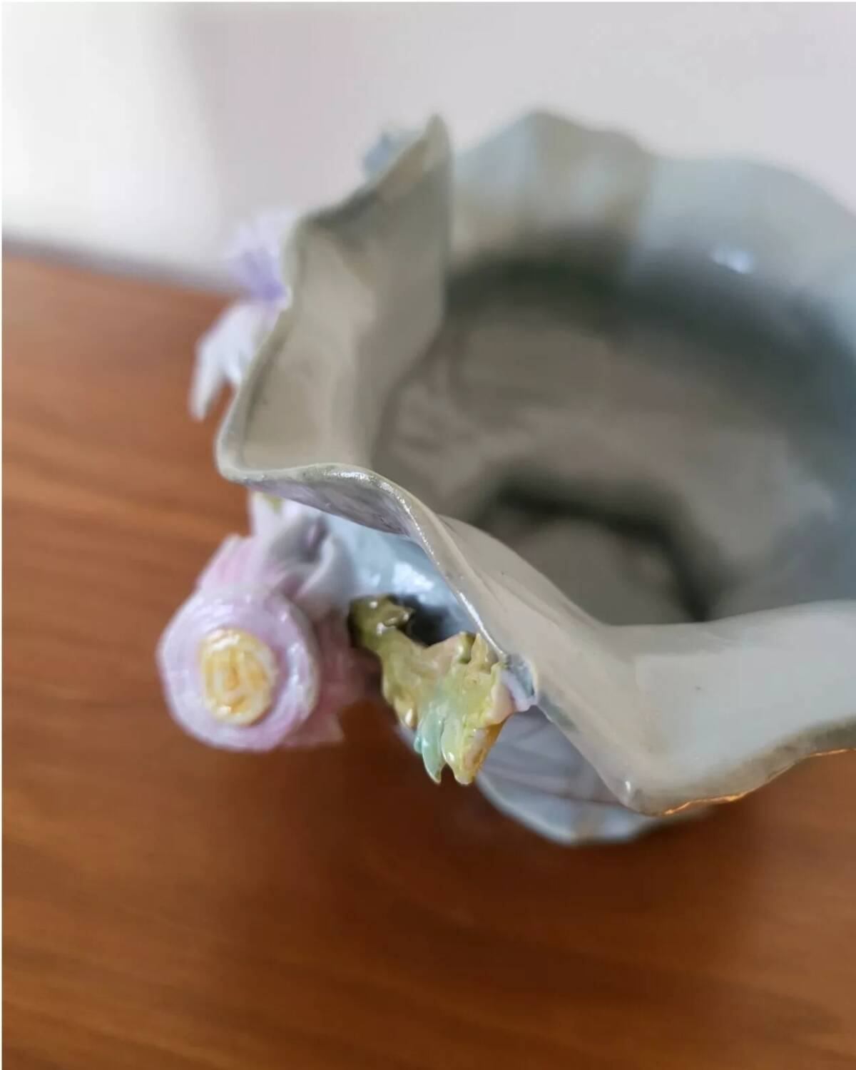 Petite Jardinière Cache Pot en céramique barbotine
