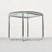 Table basse MR de Mies van der Rohe pour Knoll, années 1980.