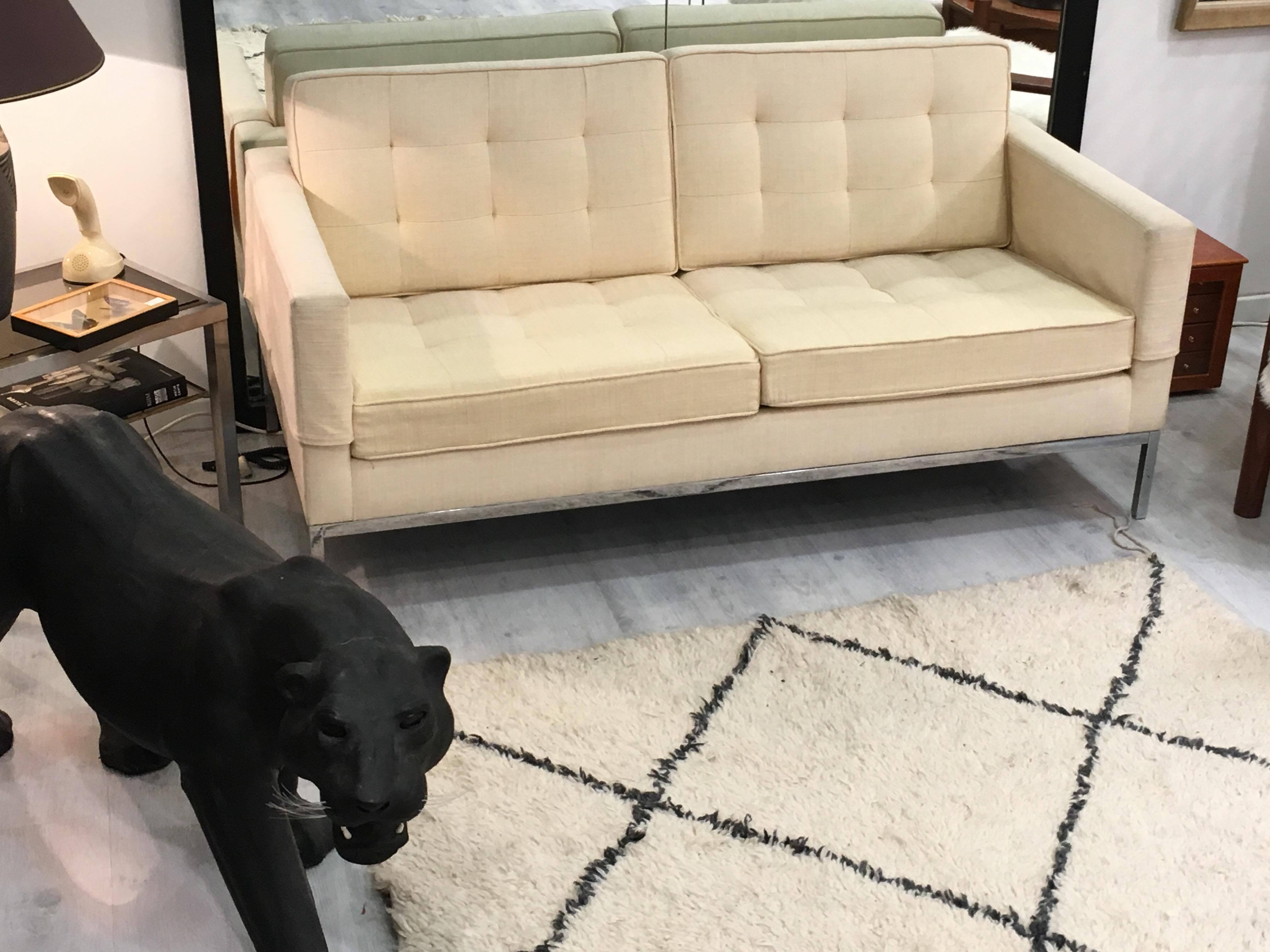 Vintage sofa two-seater Florence Knoll circa 1960