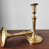 Pair of vintage solid brass candlesticks