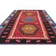 1940s Turkish Kilim Rug, Small Wool Medallion Flatweave 75 x 130 cm