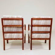 Pair of Art Déco Armchairs – Ash Wood & Ash Veneer Jacquard Fabric