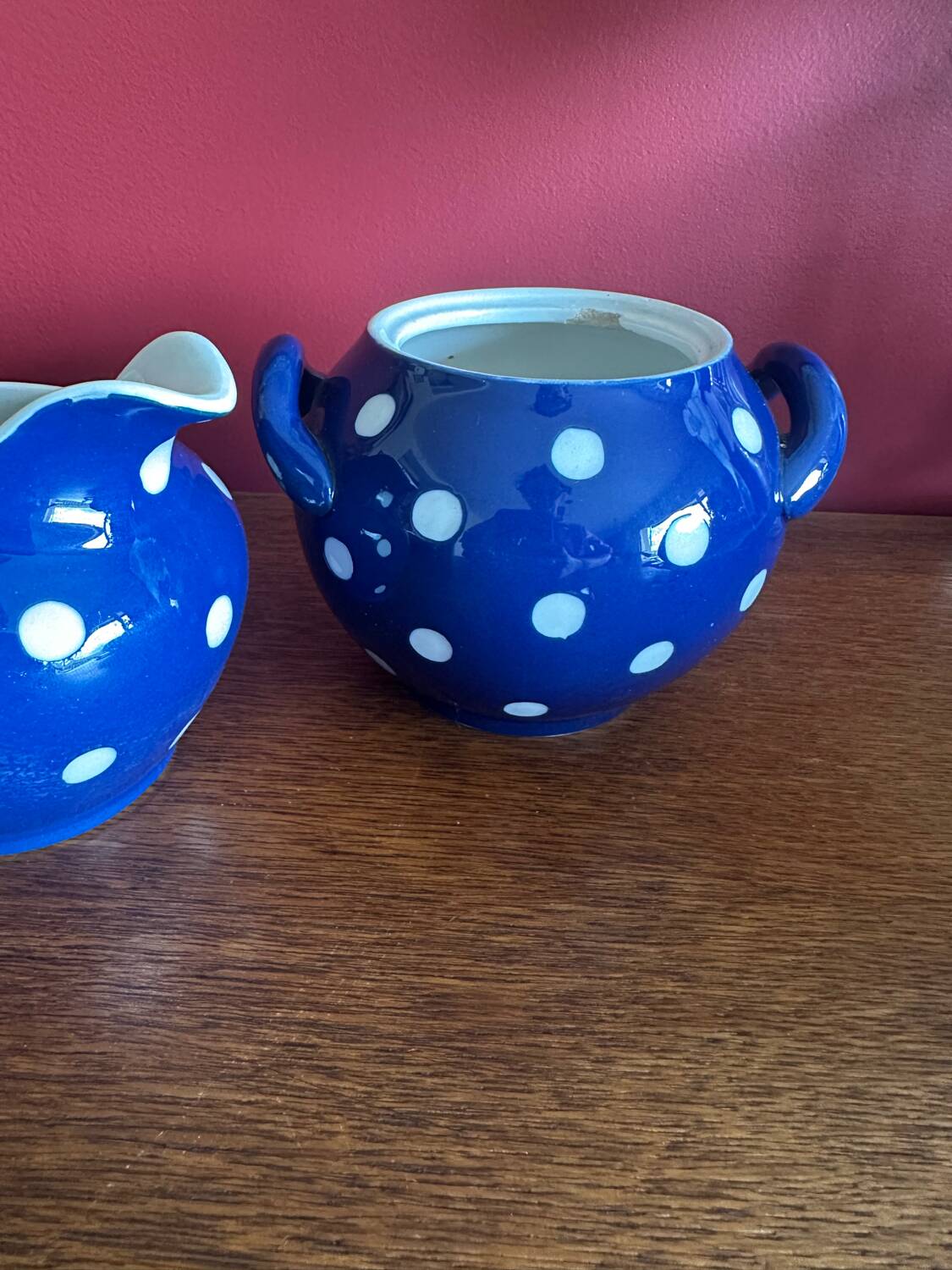Duo de crémier, pot à lait vintage