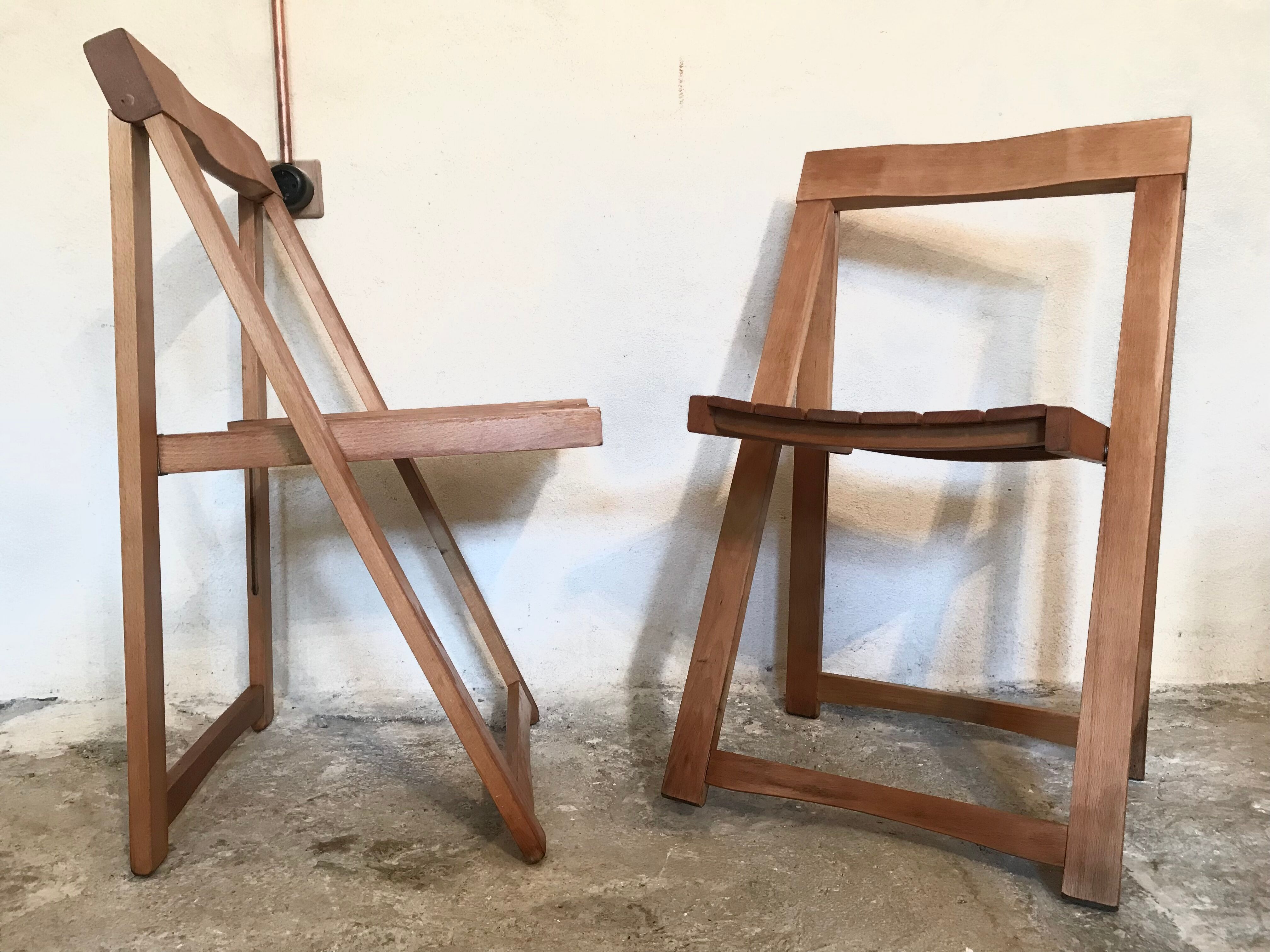 Pair of vintage folding chairs 1960's