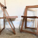 Pair of vintage folding chairs 1960's