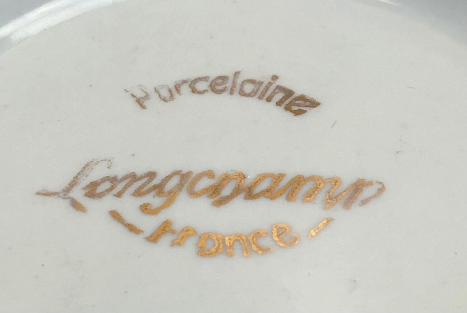 Bol vert pois blancs porcelaine Longchamp