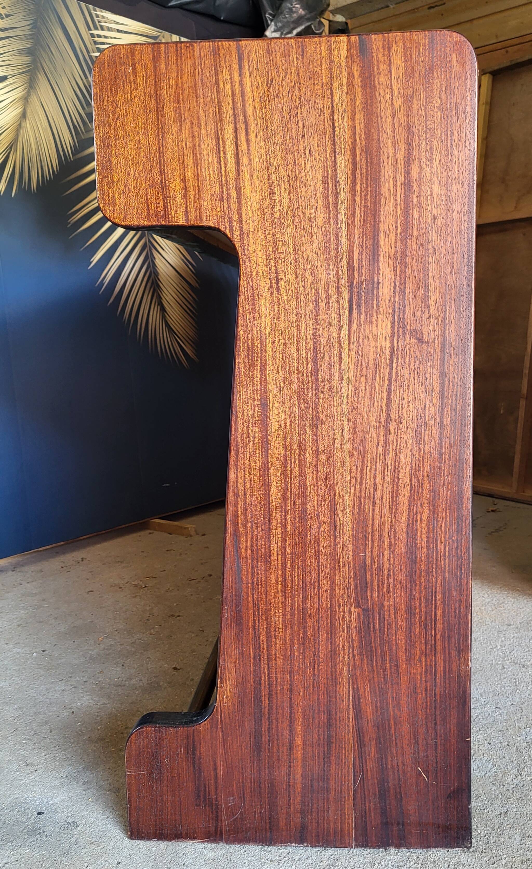 Palissandre and vintage brass bar counter from the 1960s.