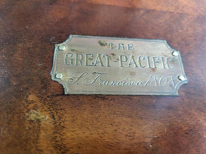 Mahogany and brass boat chest trunk the great pacific s fran