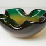 Murano 60's green and yellow ashtray