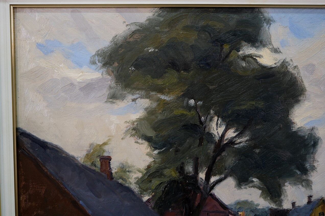 Gustav Berlin, Swedish painting, Oil on Panel, 1967