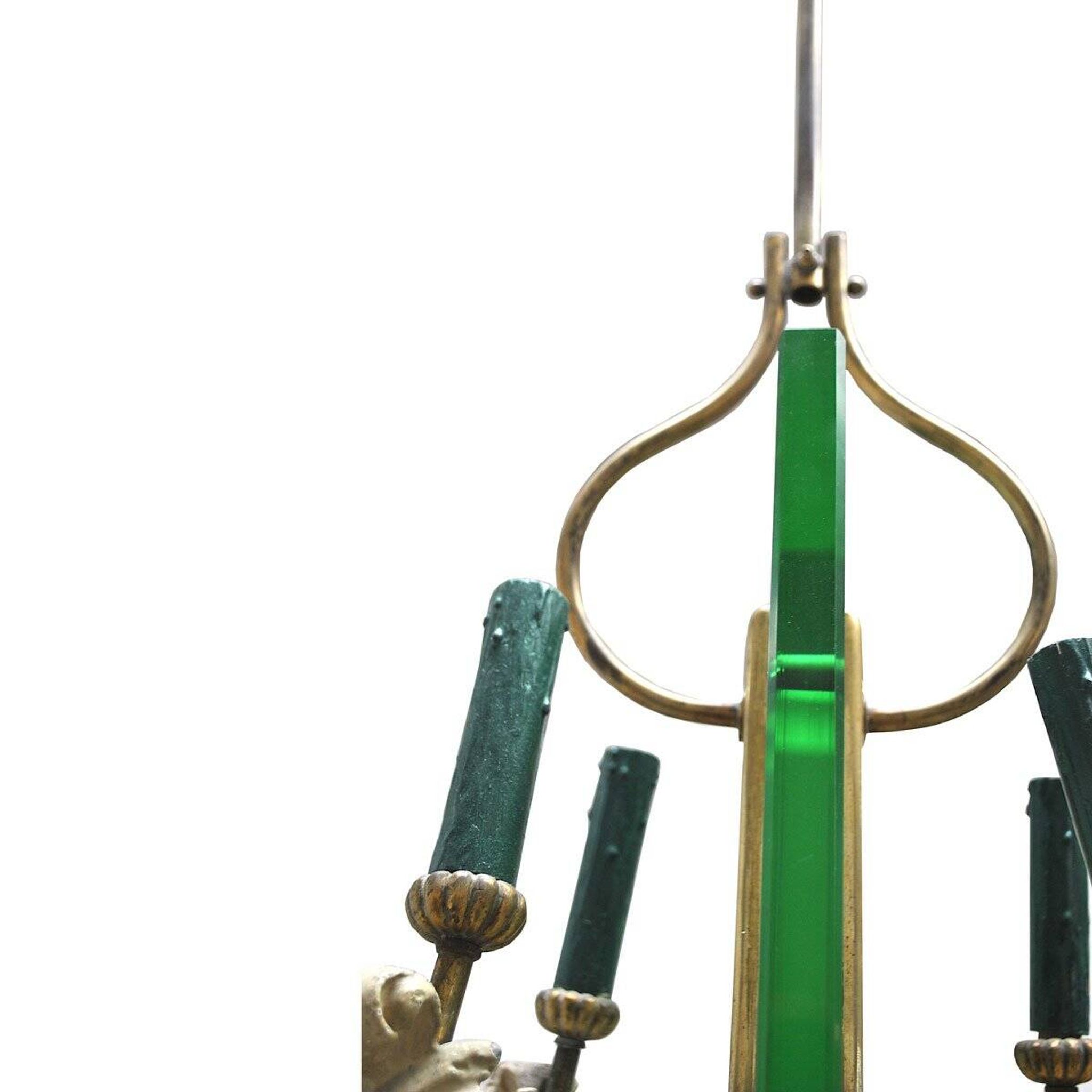 Suspended lamp in the style of Pietro Pietro, Italy, 1940s.