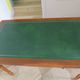 Minister's desk style L. Philippe – 2 drawers – cherry wood – faux leather desk mat