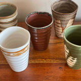 6 verres mug en grès