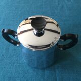 Art Deco sugar in chrome copper and signed minnow