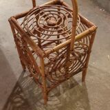 Cube rattan basket to lay