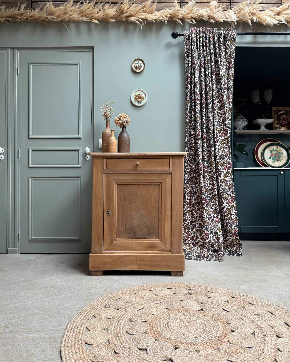 Large walnut jam cupboard (restored)