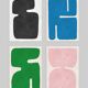 Ensemble de 4 arts abstraits aux formes minimalistes