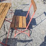 Garden furniture above wood and iron base It is foldable