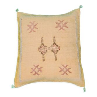 Coussin berbere Sabra jaune pale