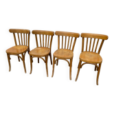 Set of 4 bistro chairs, curved backs