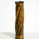 Unique large brass vase in a Brutalist design, handcrafted in December 1975
