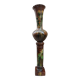 Large ceramic vase on a column, 1.49 meters tall, circa 1900, in its original condition.