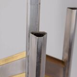 Vintage 70s chandelier in chromed metal design sciolari