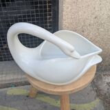White ceramic planter / pocket tray – Vintage swan