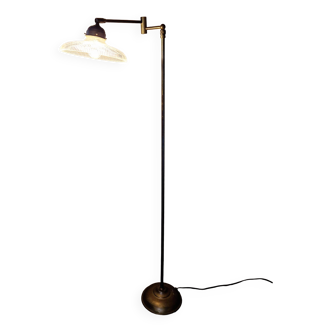 Articulated brass floor/reading lamp, 1970s
