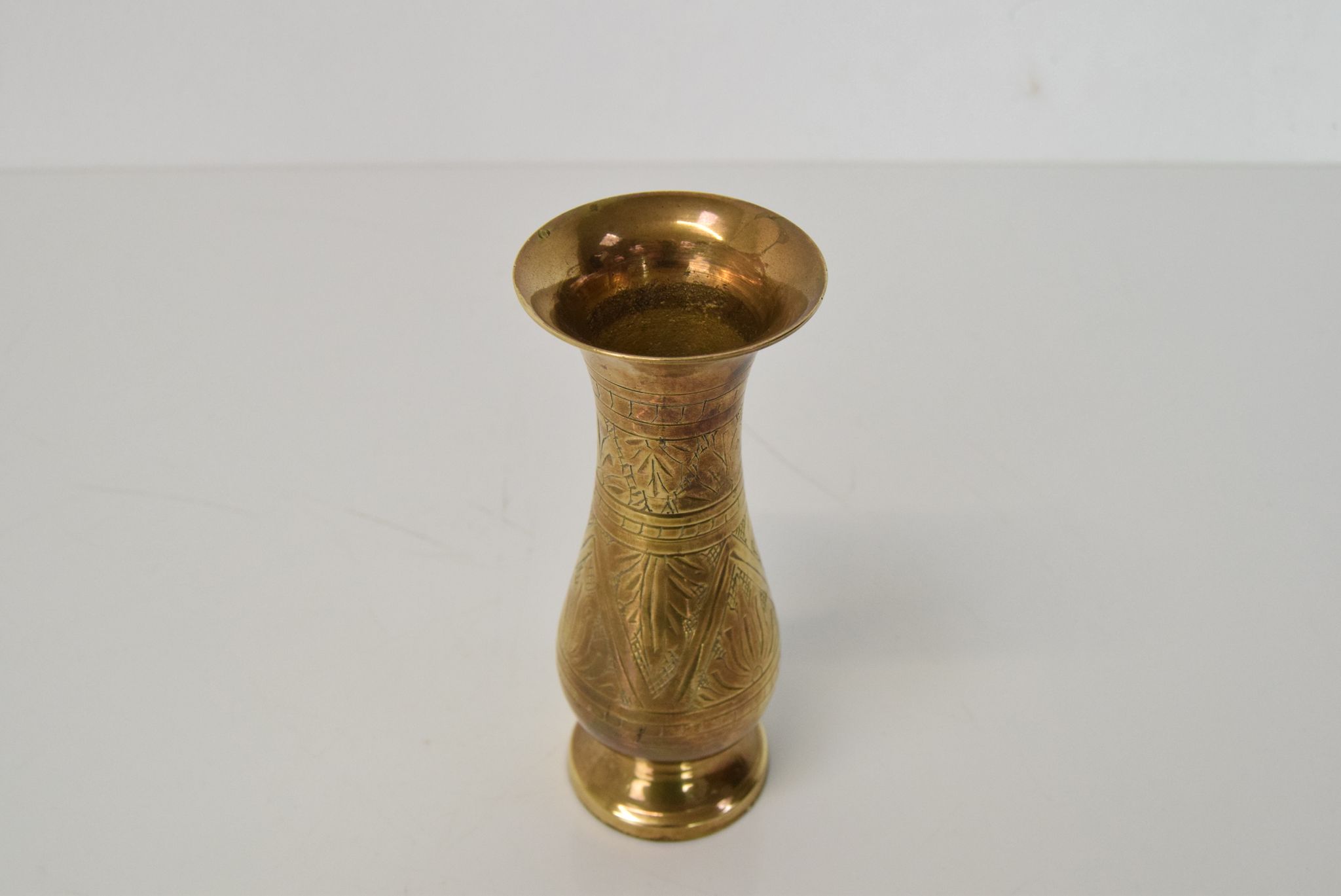 Vase vintage en laiton de l’Inde, années 1960