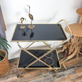 Vintage dessert glass and brass year 70