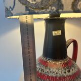 Special accent lamp made from MCM vase with Japanese dragon shade.