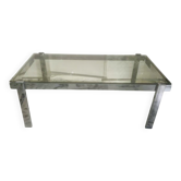 Table basse vintage « Space Age» métal chromé Roche Bobois circa 70