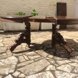 Oval table with walnut extensions Napoleon III era